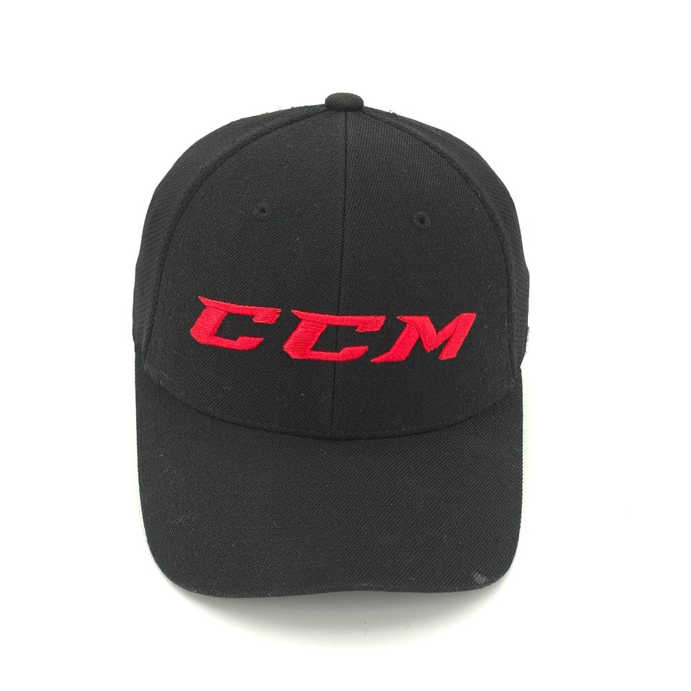 CCM Hat Cap Mens Snapback Black Red Hockey Sportswear Streetwear Mesh Back